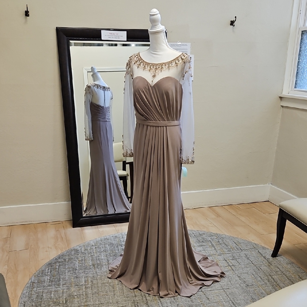 Size 10 NWOT never worn nor altered gown in color Platinum by Christina Wu #1786